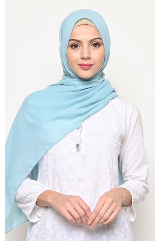 Pasmina Voal Gucci Jahit Tepi Cerulian